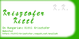 krisztofer kittl business card